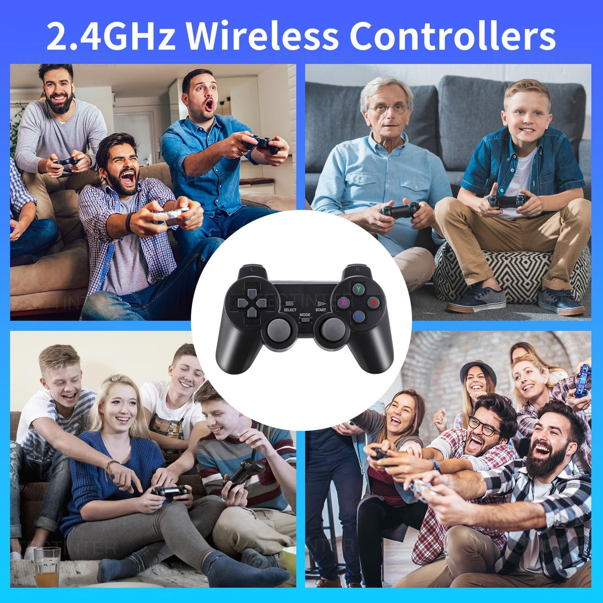 Retro Game Console Plug and Play 4K HDMI 15 Classic Emulators Dual 2.4G Wireless Controllers L676