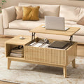 Fluted Lift Top Coffee Table with Storage D506958