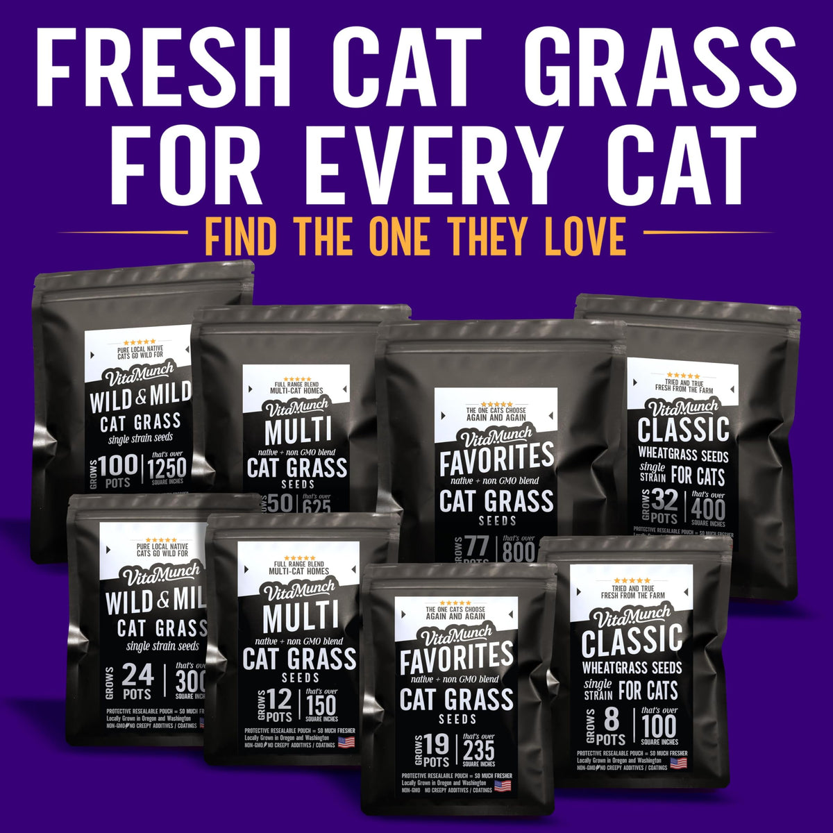 Cat Grass Seed Non-GMO Blend A6806