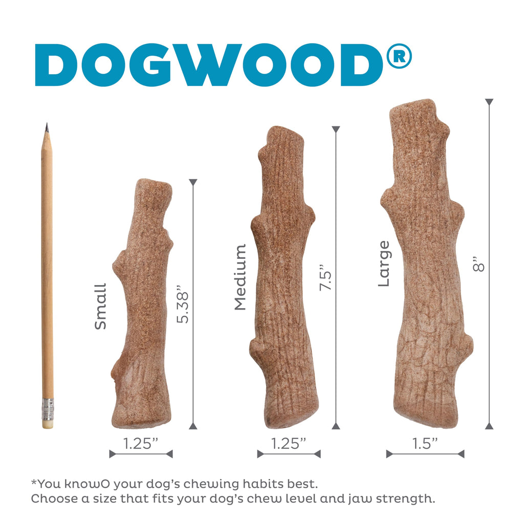 Dogwood Calming Stick Dog Chew Toy, Medium, 7.5", 2-Pack X360