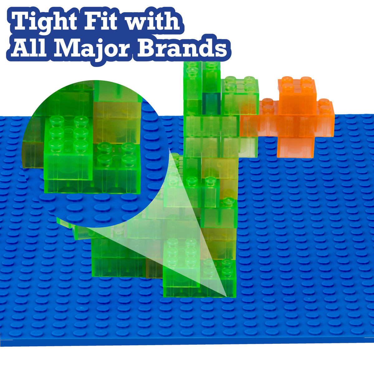 Green Blue White 10x10" Building Bricks Baseplates 4 Pack S334