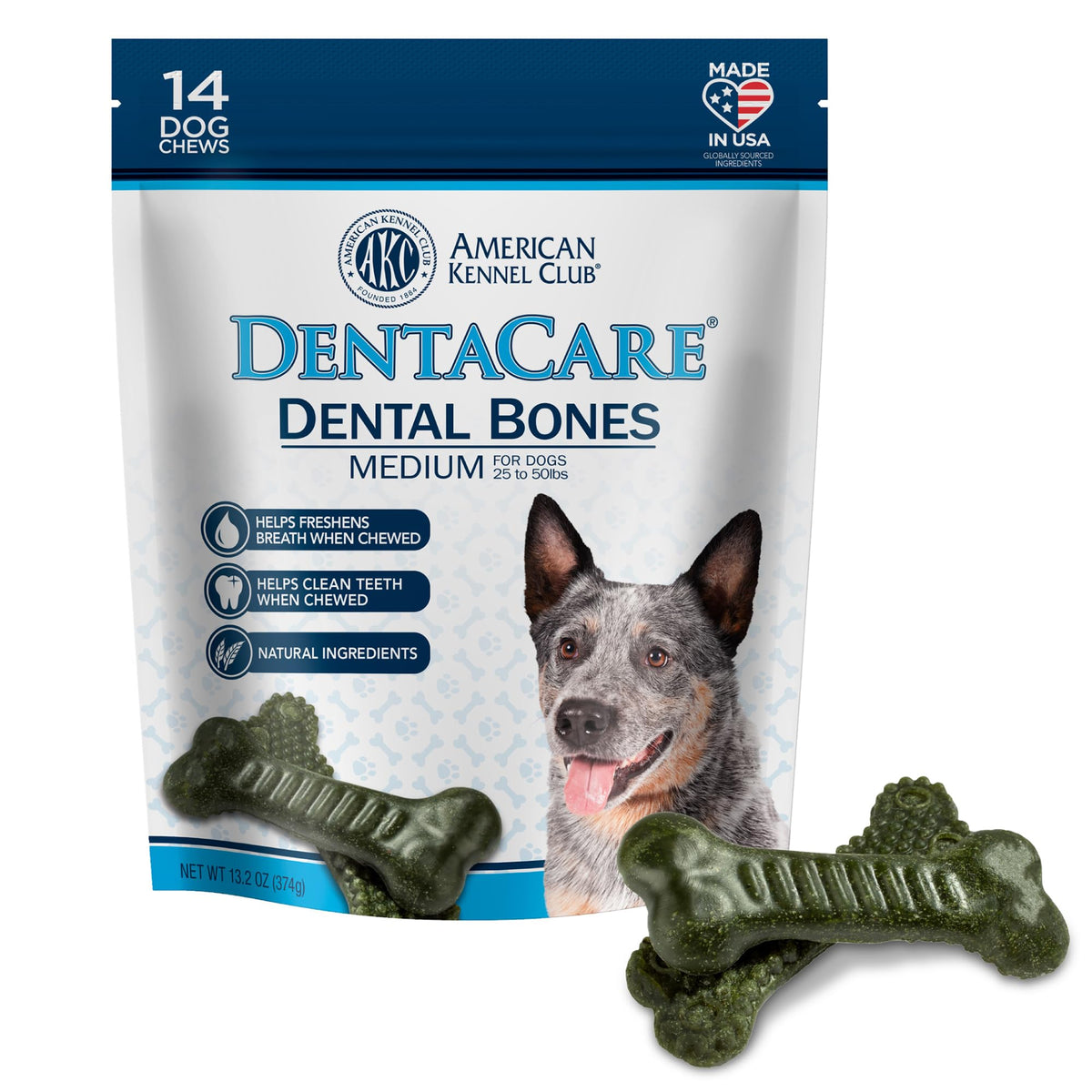 Medium Mint Flavored Dentacare Bones, 14 Count O523612