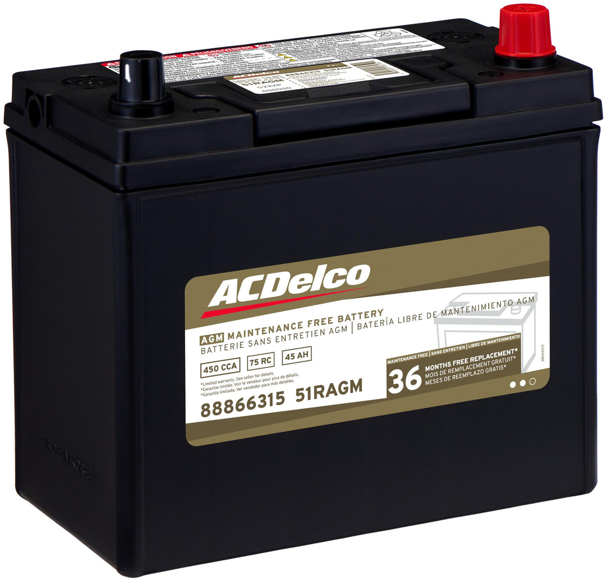 AGM BCI Group 51R Car Battery M824