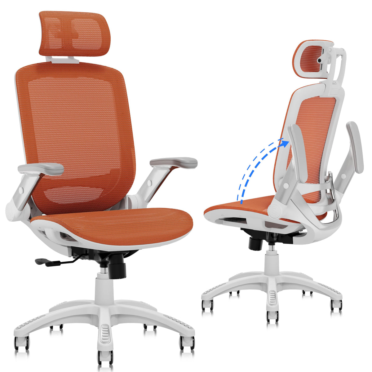 Ergonomic High Back Mesh Office Chair with Headrest and Flip-Up Arms N484741