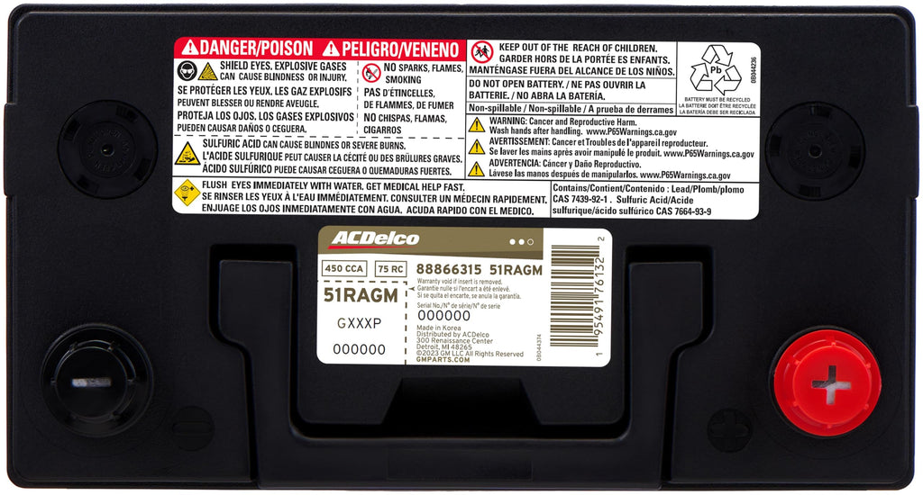 AGM BCI Group 51R Car Battery M824