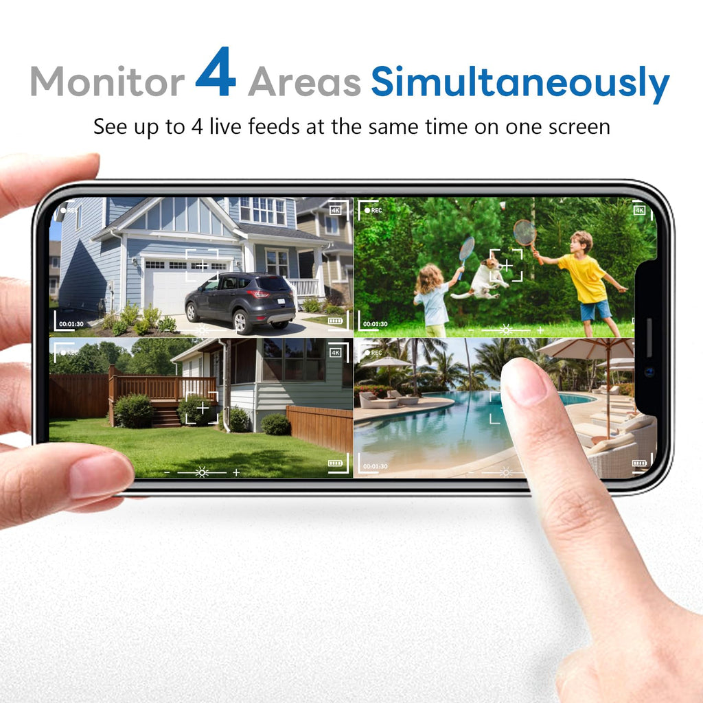 Solar Security Cameras Wireless Outdoor with Local Storage Base Q389928