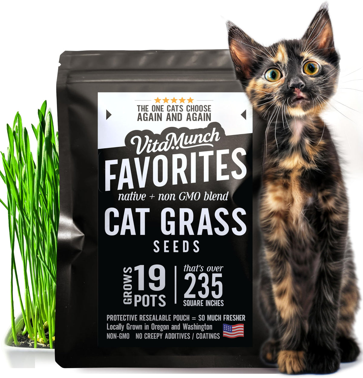 Cat Grass Seed Non-GMO Blend A6806