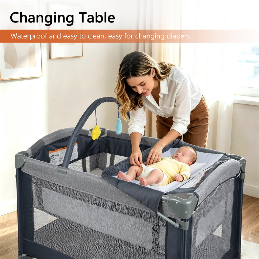 3-in-1 Pack and Play Playard with Bassinet & Changing Table H326871