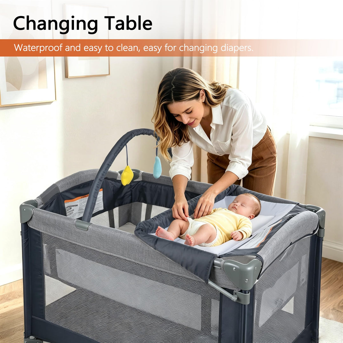 3-in-1 Pack and Play Playard with Bassinet & Changing Table H326871