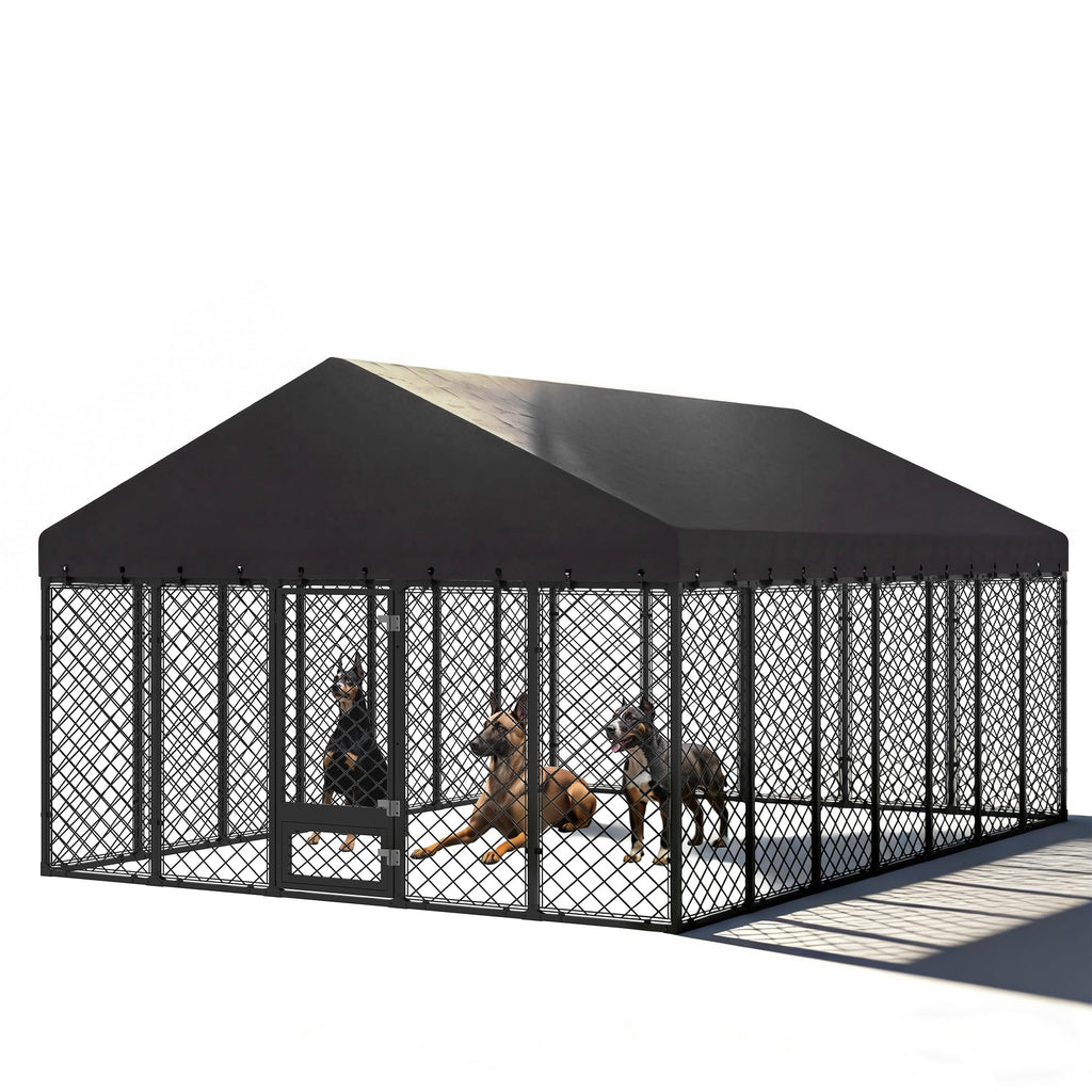 10x14×6.4 FT Heavy Duty Dog Kennel J4228