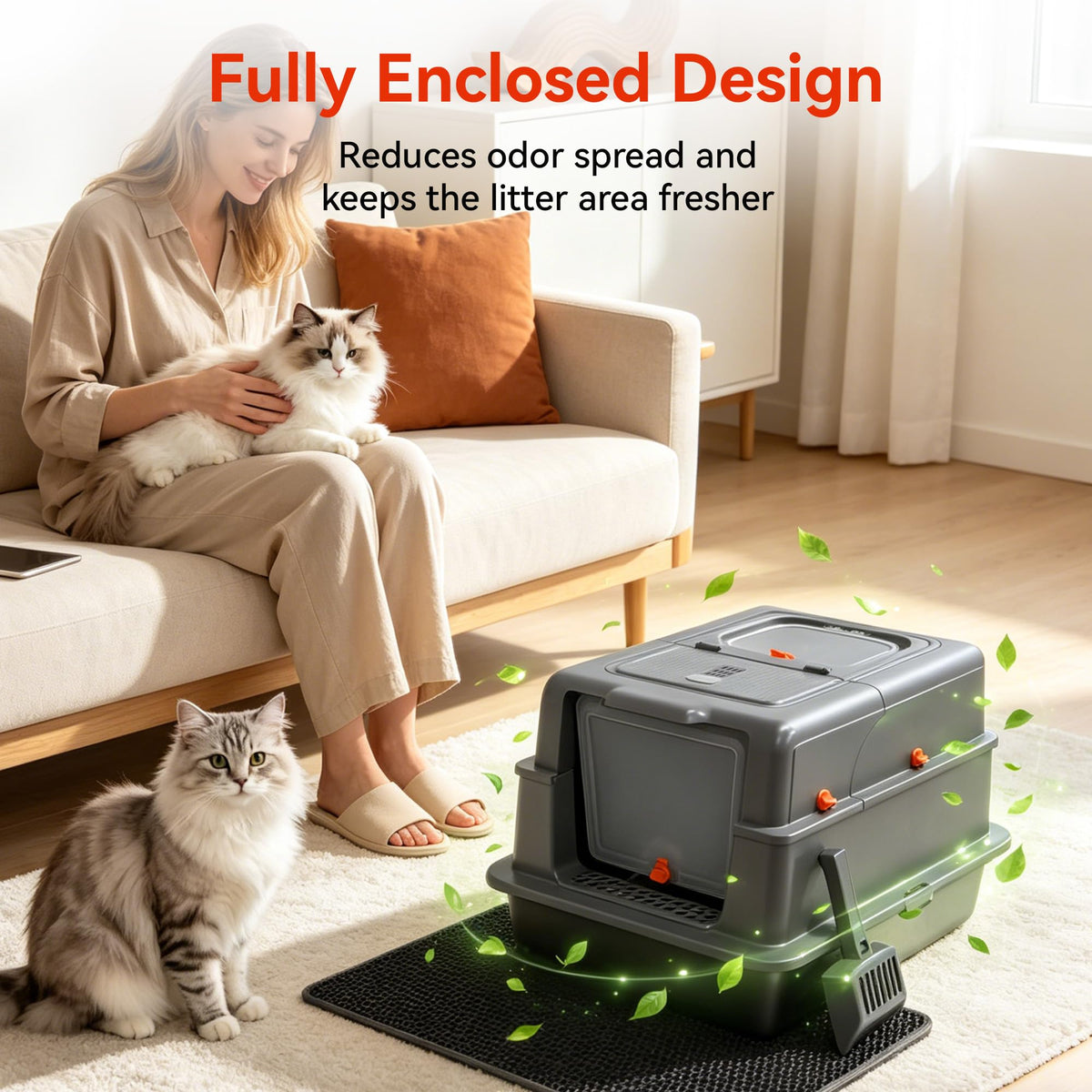2 Pack XXXL Stainless Steel Litter Box with Lid U109