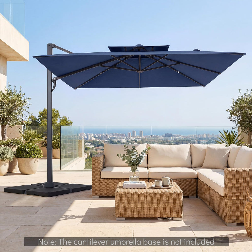 10 FT Navy Blue Cantilever Patio Umbrella T369
