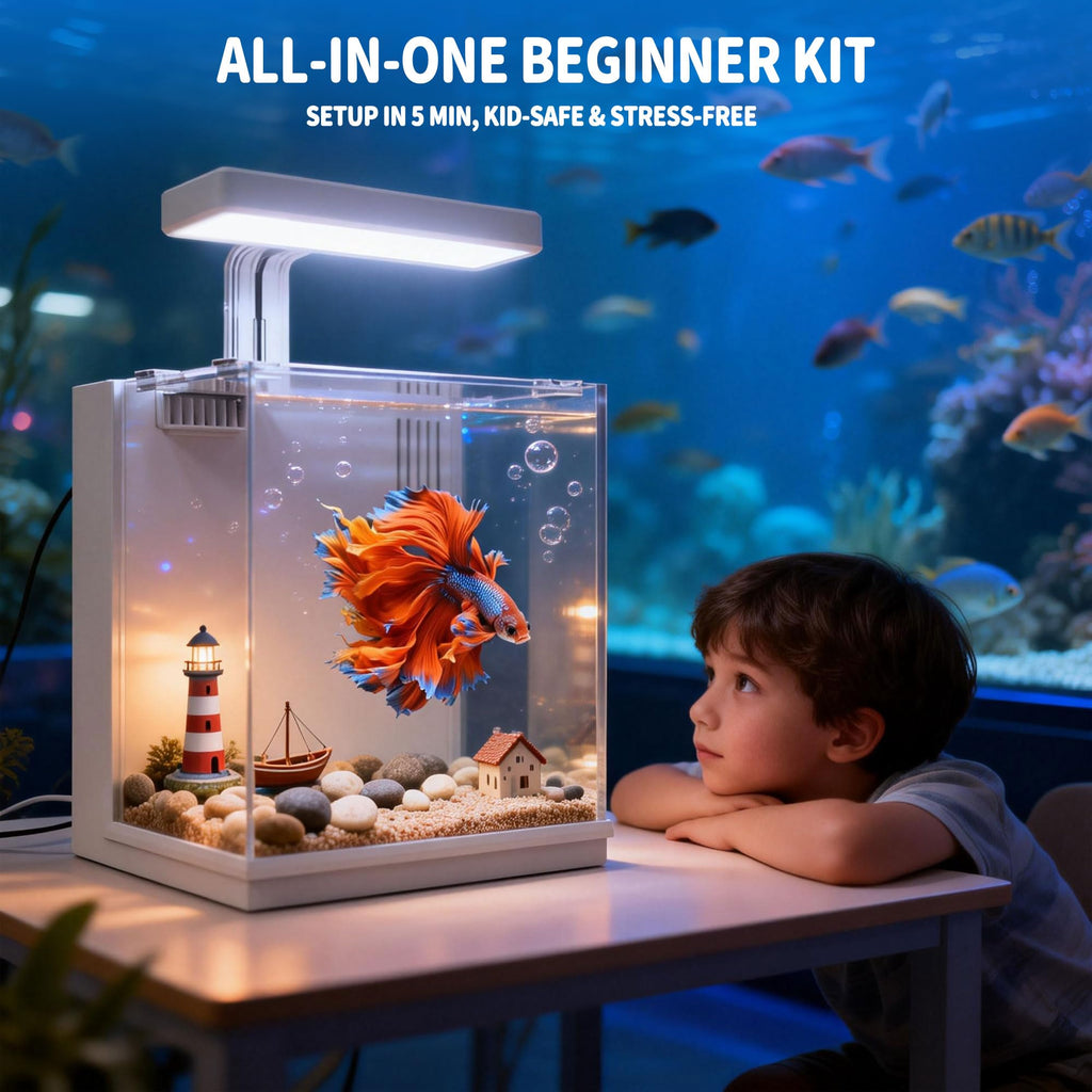 2 Gallon Aquarium Kit with Filtration & LED Light Q1065