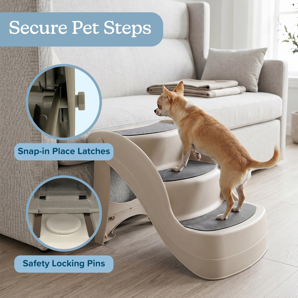 3-Step Dog Stairs with Safety Locking Pins D2318