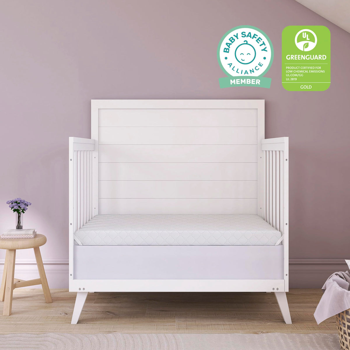 2-in-1 Mini Crib Mattress, Dual-Sided Waterproof C76736