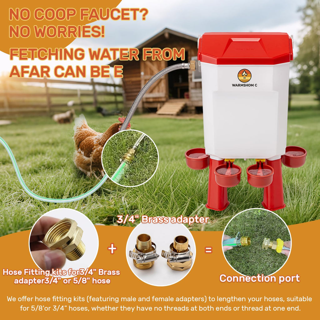 Automatic Chicken Waterer with Stainless Steel Hose I9738
