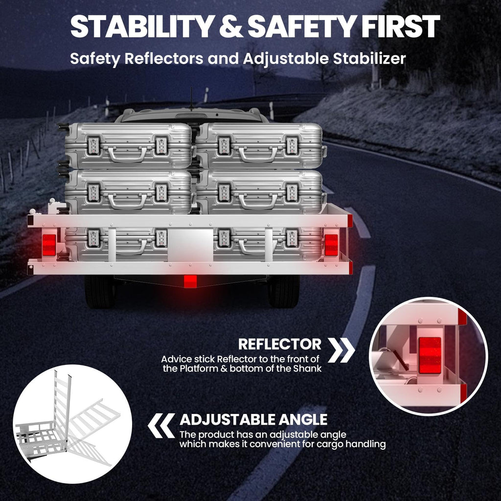 50 × 30 × 9in Aluminum Hitch Cargo Carrier C30637