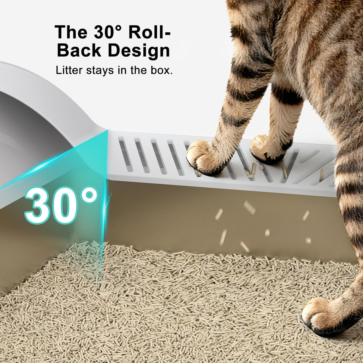 XL Enclosed High Sided Stainless Steel Cat Litter Box with Lid Q3188