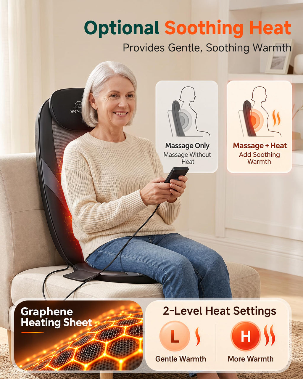Shiatsu Back Massager with Heat S852450