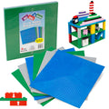 Green Blue White 10x10" Building Bricks Baseplates 4 Pack S334