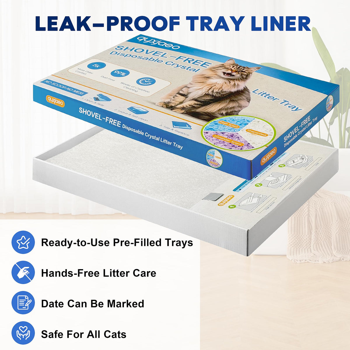 Crystal Cat Litter Tray Refill White 6-Pack H771