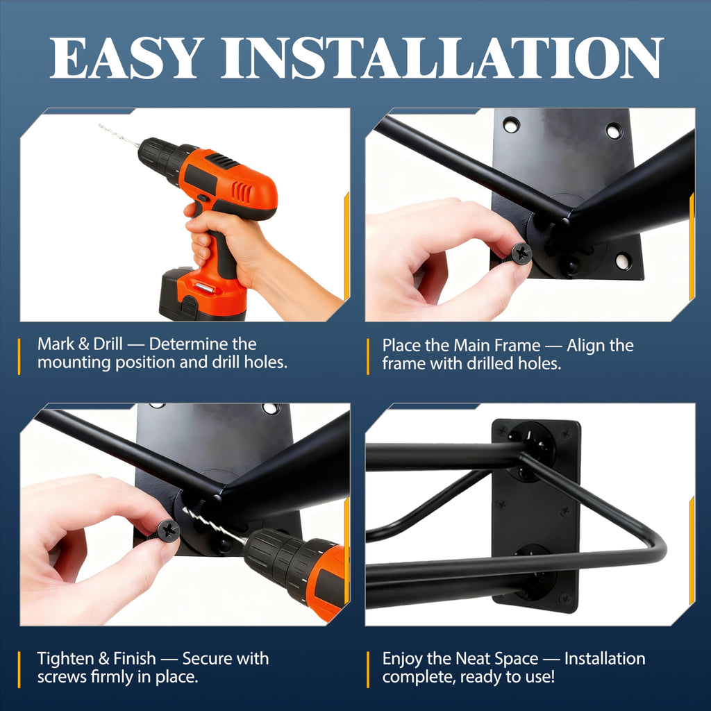 Wall Mount Metal Saddle Rack with Pad Bar N9087