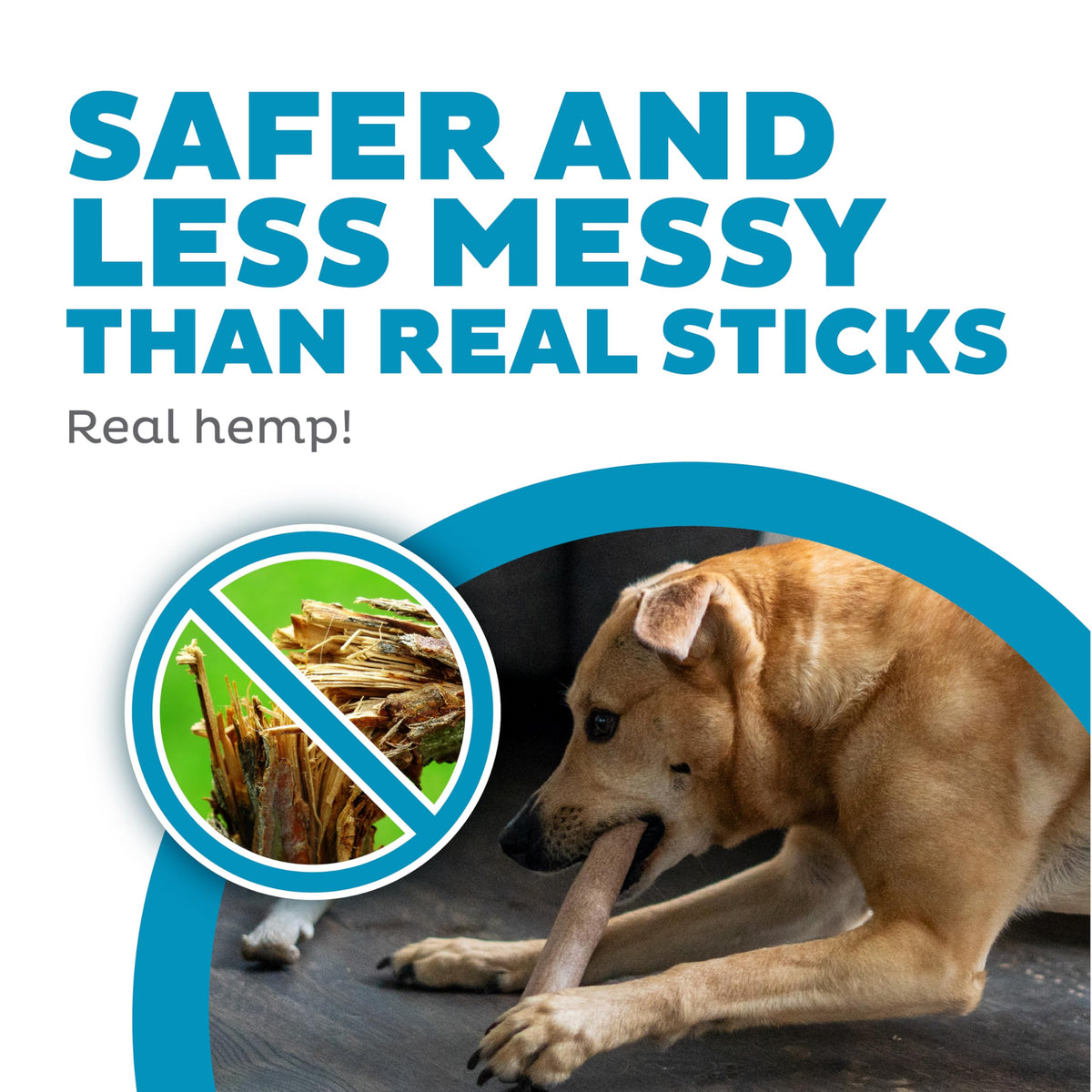 Dogwood Calming Stick Dog Chew Toy, Medium, 7.5", 2-Pack X360