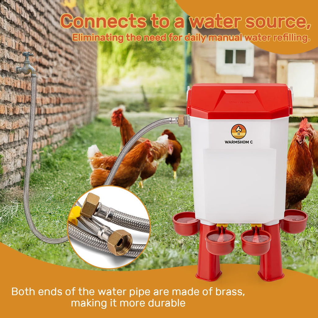 Automatic Chicken Waterer with Stainless Steel Hose I9738