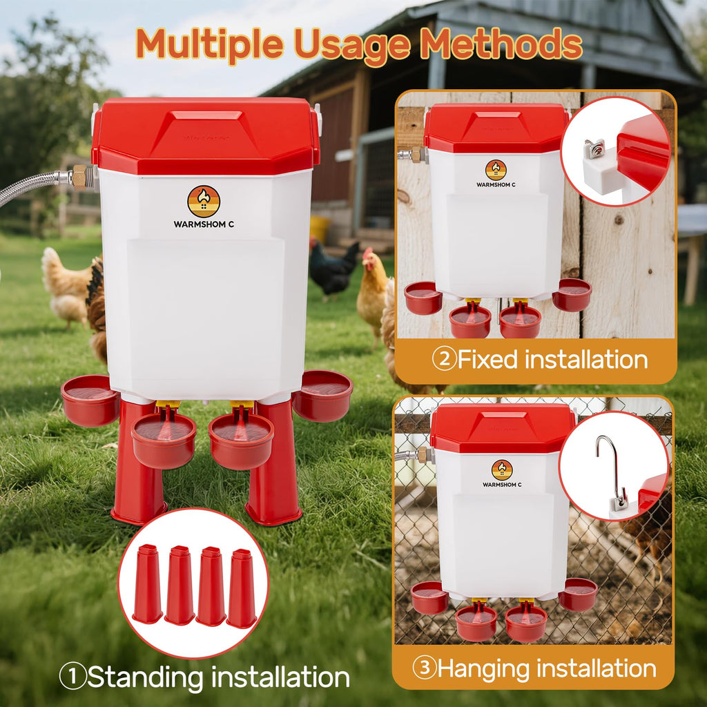 Automatic Chicken Waterer with Stainless Steel Hose I9738