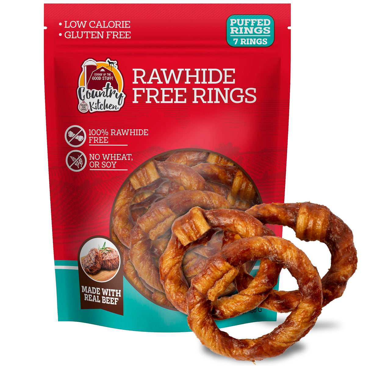 Beef Rings Dog Chews 7 Count F5824