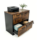 4 Drawer Wooden Lockable File Cabinet B5844