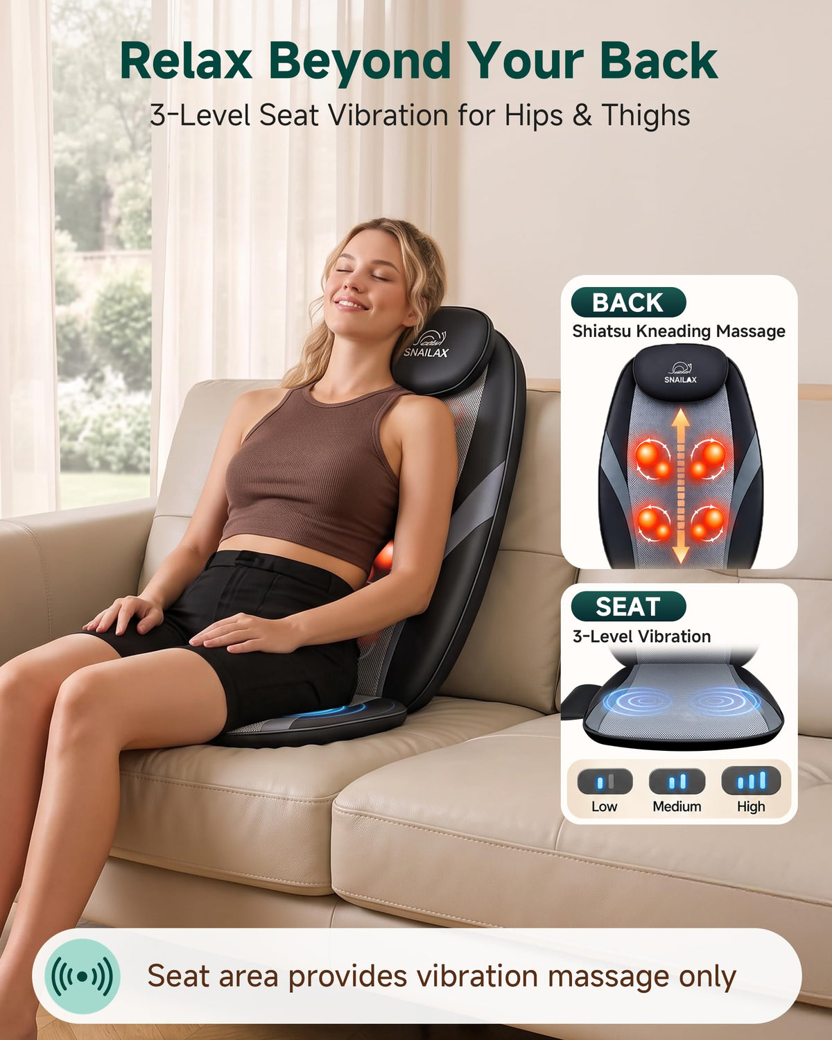Shiatsu Back Massager with Heat S852450