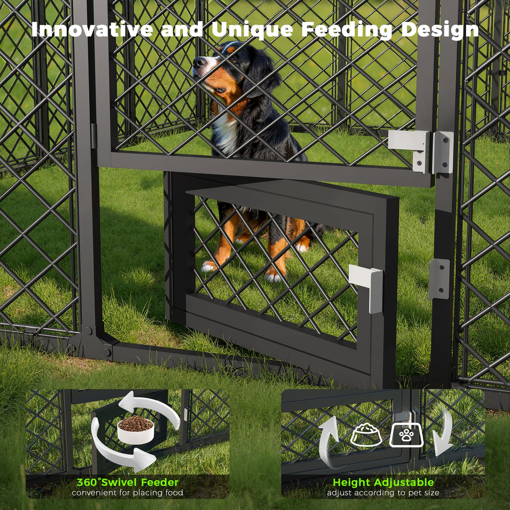 10x14×6.4 FT Heavy Duty Dog Kennel J4228
