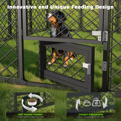 10x14×6.4 FT Heavy Duty Dog Kennel J4228