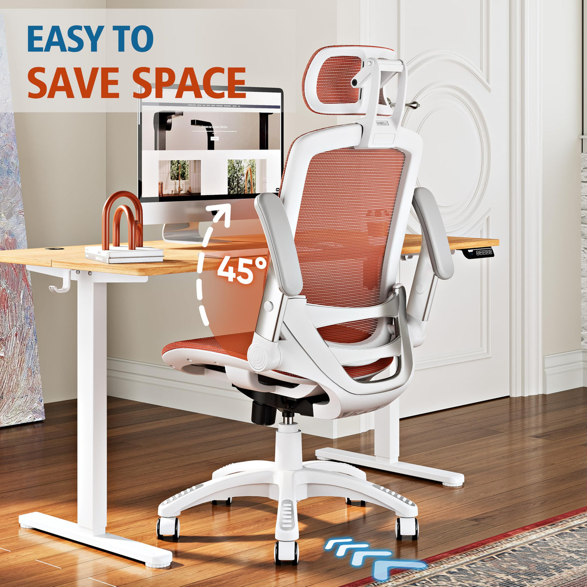 Ergonomic High Back Mesh Office Chair with Headrest and Flip-Up Arms N484741