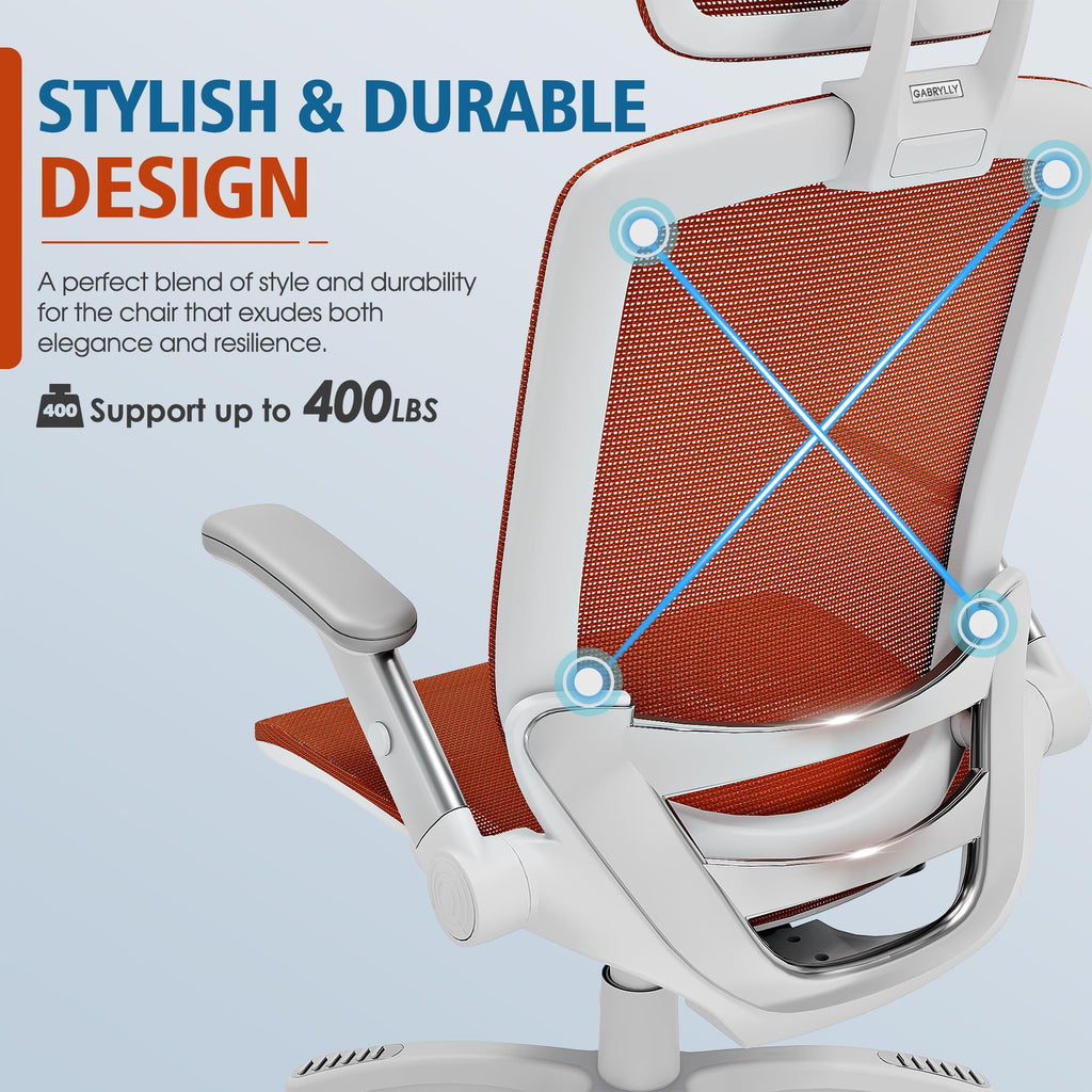 Ergonomic High Back Mesh Office Chair with Headrest and Flip-Up Arms N484741
