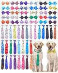 60 Pack Paw Print Dog Bowties and Ties H333