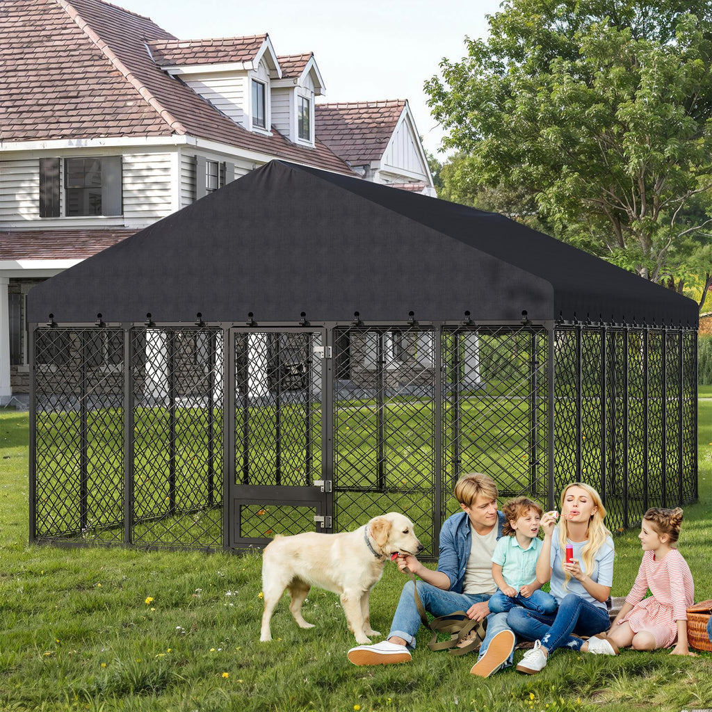 10x14×6.4 FT Heavy Duty Dog Kennel J4228