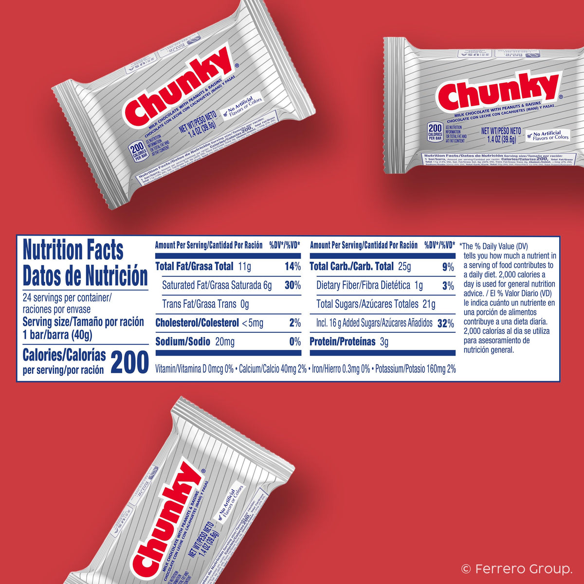 Chunky Milk Chocolate Candy Bars 24 Pack 33.6 Oz G2479