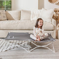 Portable Toddler Cot, Foldable Lightweight Travel Bed, Gray Z2440