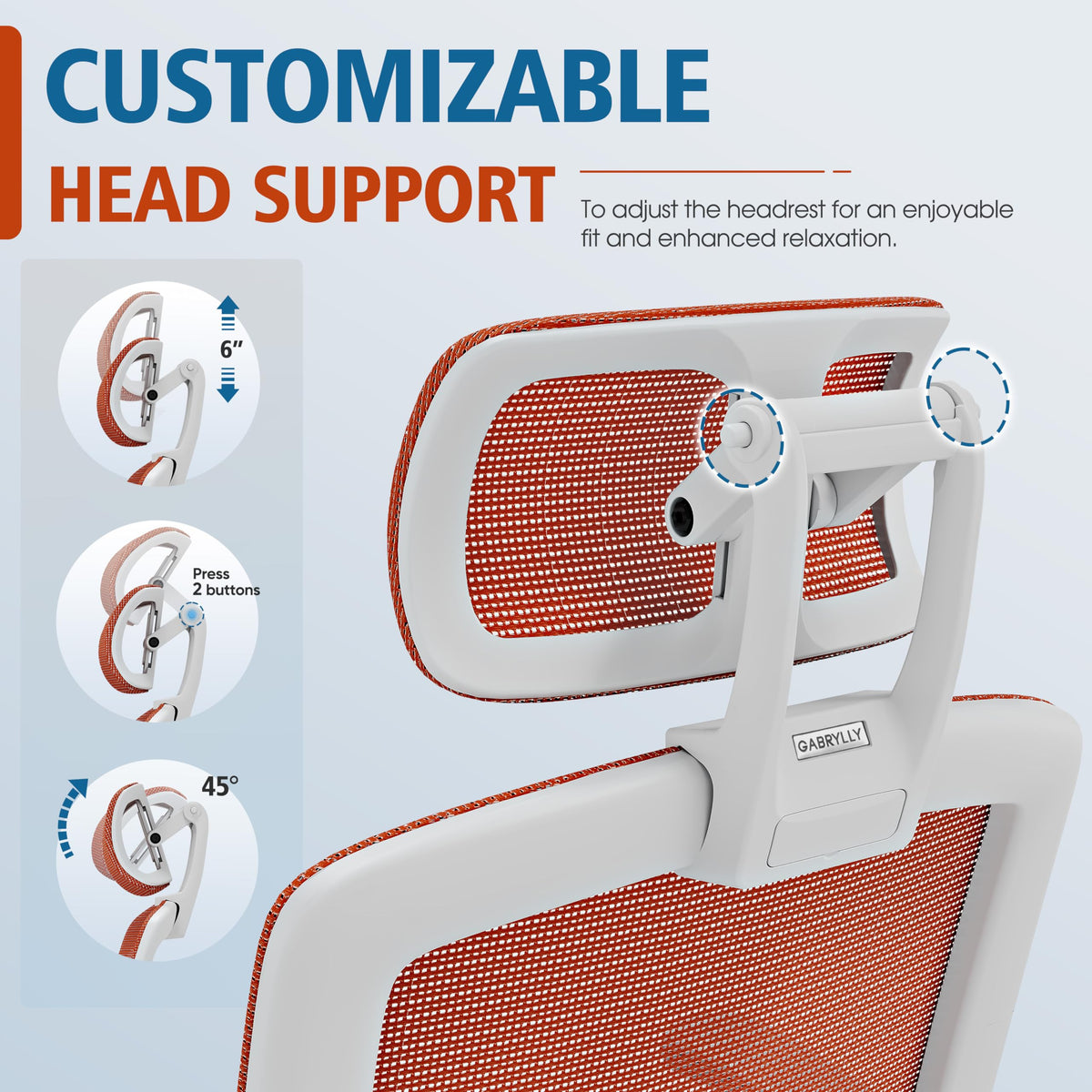 Ergonomic High Back Mesh Office Chair with Headrest and Flip-Up Arms N484741