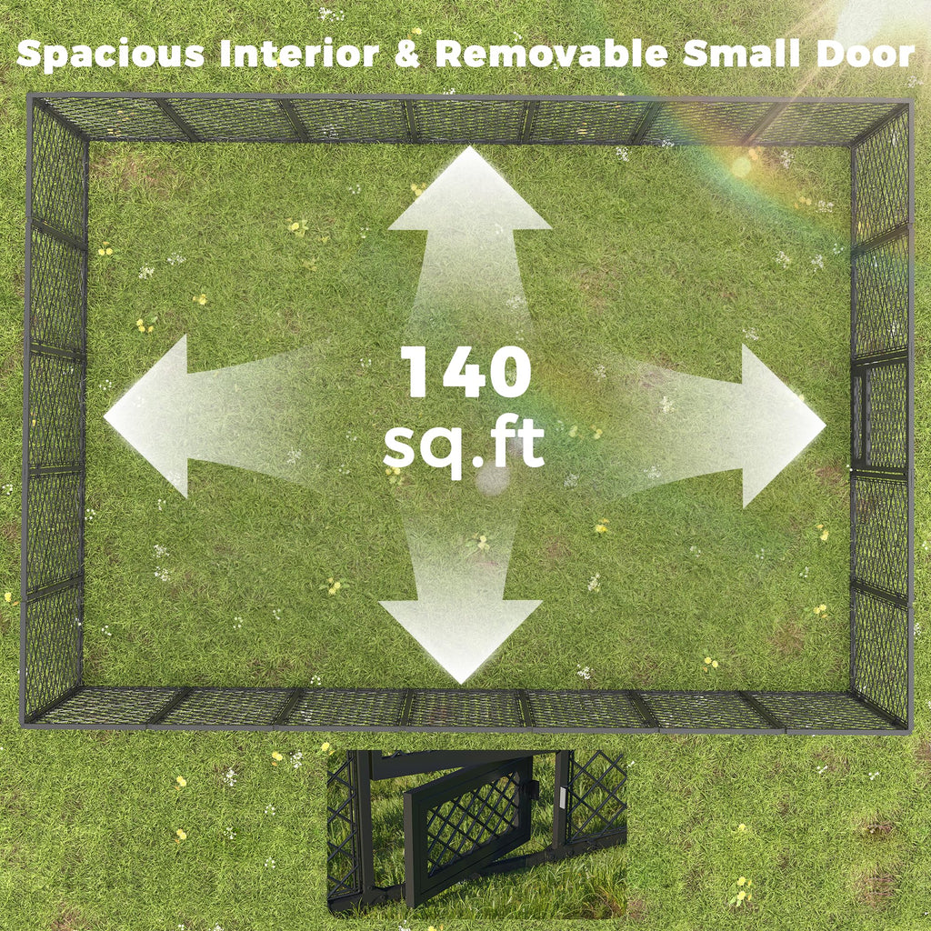 10x14×6.4 FT Heavy Duty Dog Kennel J4228